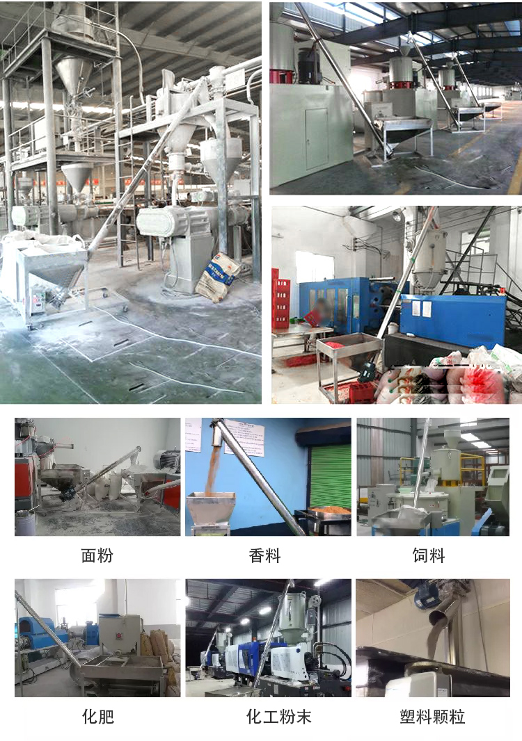 傾斜螺旋輸送機(jī)適用范圍：建材行業(yè)，化工行業(yè)，電力行業(yè)，煤炭行業(yè)，食品行業(yè)，造紙行業(yè)等